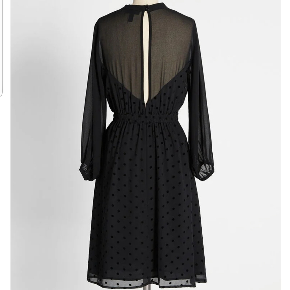 Modcloth Black Polka Dot Dress - Picture 2 of 8